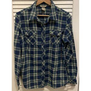 Duluth Trading Women’s Plaid Button Shirt Size L Long Sleeve